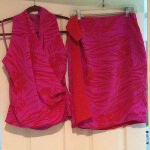 2 piece Dana Buchman halter and skirt